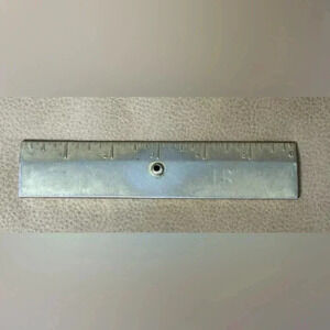 Vintage Brass 6” Ruler With LBZ Initials Engraved